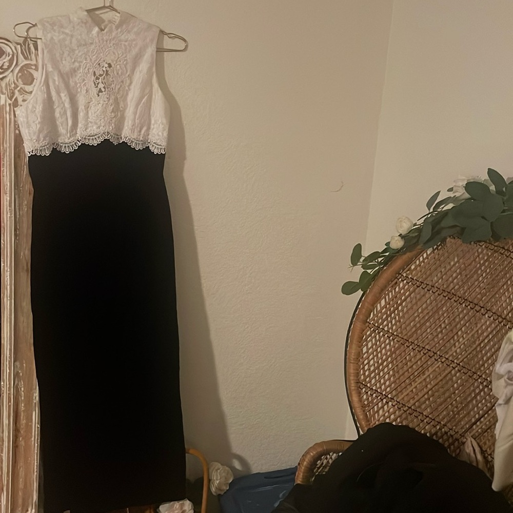 Jessica McClintock black vintage gown dress